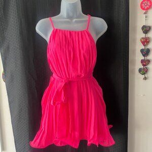 Sexy and Bright Flowing Hot Pink Top